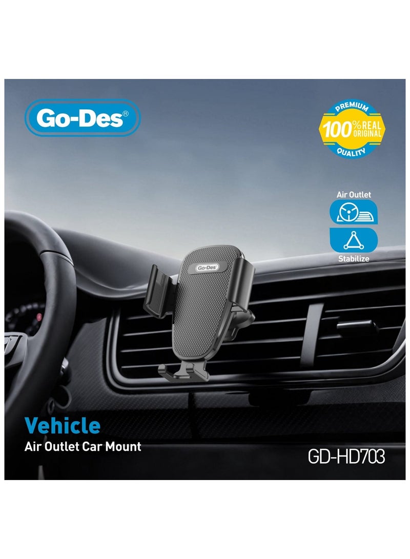 GO-DES GD-HD 703 Phone Holder Installed In The Car Air Conditioner Vent - Image 2