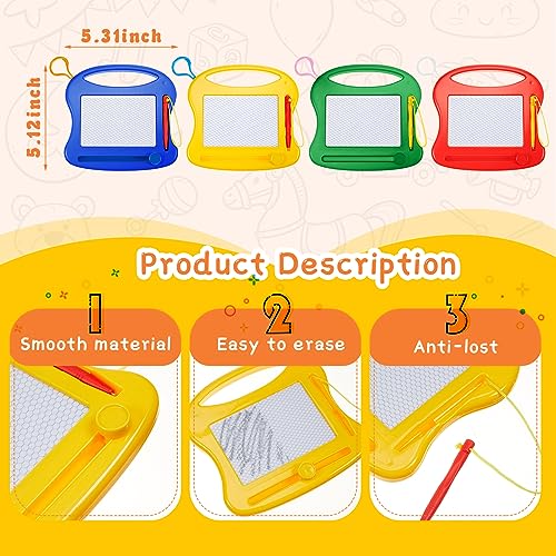Tinlade 24 Pack Mini Magnetic Drawing Board for Kids Small Erasable Doodle Sketch Drawing Pad Bulk Gifts for Boy Girl Birthday Party Favor Classroom Prize Goodie Bag Stuffers Mixed ColorStylish - Image 5