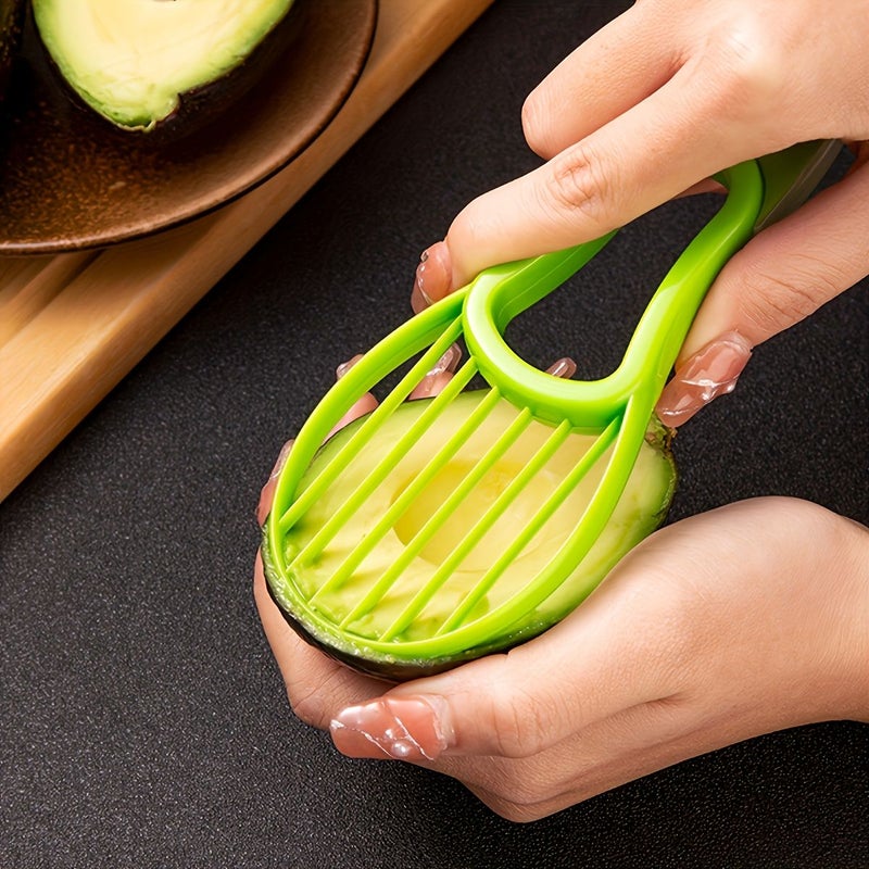 أداة خضراء 2 في 1 لتقطيع الفواكه والخضروات وإزالة البذور، خاصة للأفوكادو، أداة مطبخ - Image 1