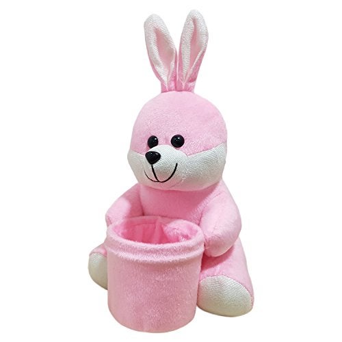 Ultra 8 Inch Bunny Pen Stand Holder Premium Plush Toy for Kids in Pink | Snuggling and Playtime | Animal Toy | Birthday Gift | Anniversary | Christmas | Diwali | Home Décor - Image 3