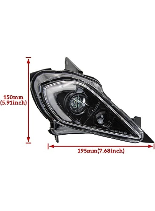 زوج من المصابيح الأمامية النهارية LED مع عدسة شفافة لإشارة الانعطاف، مقاومة للماء والخدش لـ Raptor 700 - Image 2