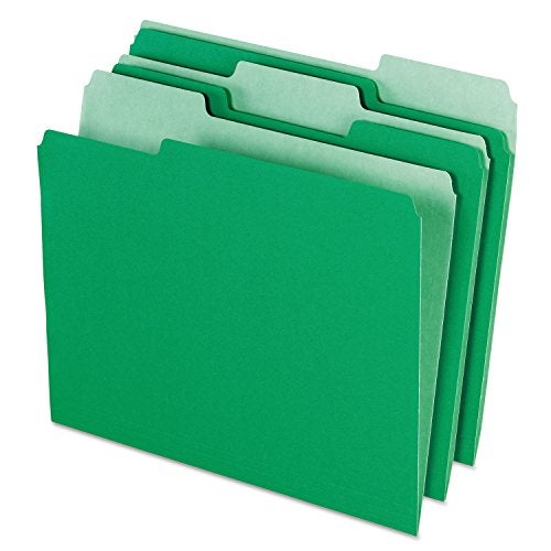 Pendaflex Two-Tone Color File Folders, Letter Size, 1/3 Cut, Bright Green, 100 Per box (152 1/3 BGR) - Image 5