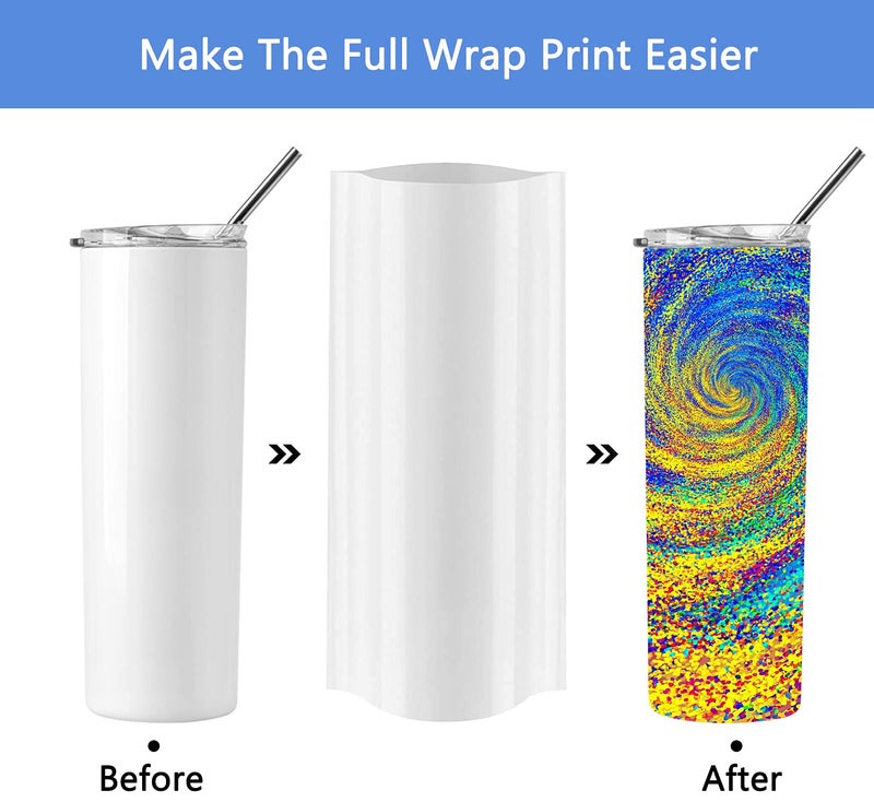 Morepack Sublimation Shrink Wrap Sleeves,5x10 Inch White Sublimation Heat Transfer Film Bags for Mugs,Cups,Tumblers,Blanks, Bands,50 Pcs - Image 4