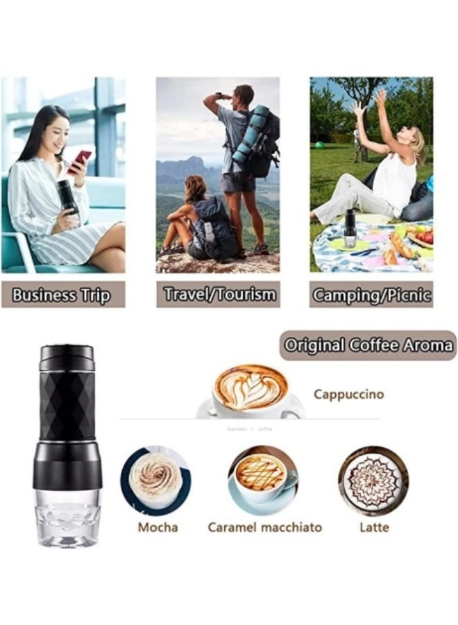 GGEROU Espresso Coffee Maker with Hand Press Ground Coffee Machine Portable Suitable for Coffee Powder and Coffee Capsule - Image 3