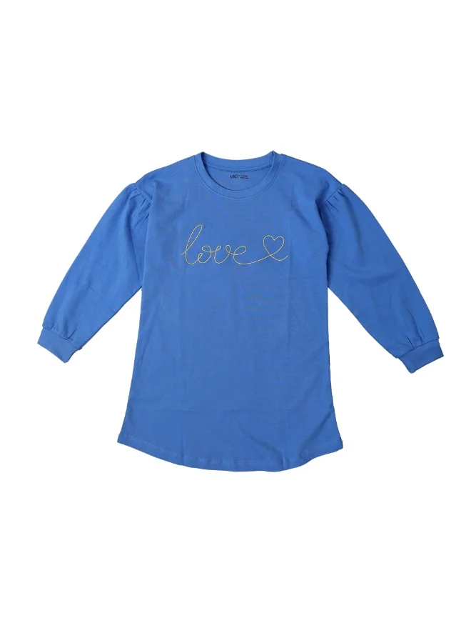 ايكو AIKO-Girls Blue Top with embroidery