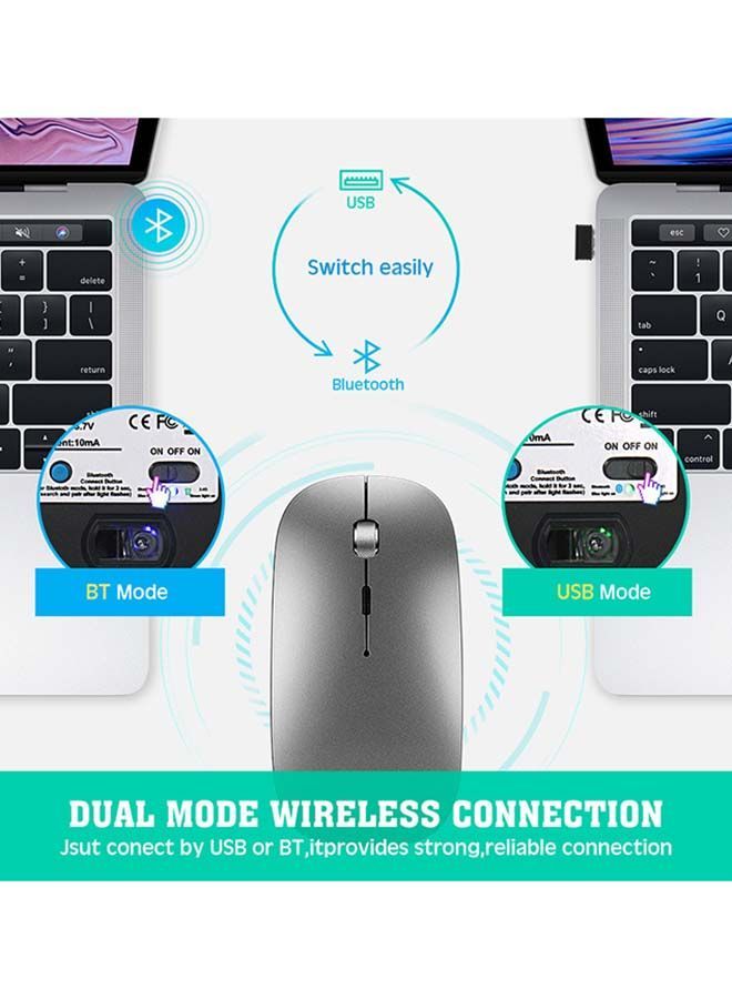NIBEMINENT Wireless Mouse Grey  - Image 2