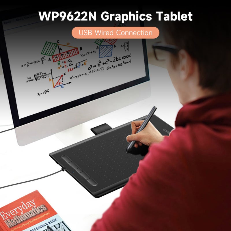 Graphics Tablet: 8192 Levels Pressure Sensitivity, 5080LPI High Resolution, 230PPS Read Speed - 5 Custom Shortcuts Smart Drawing Tablet for Digital Artists, Designers and Home Office Use - Image 4