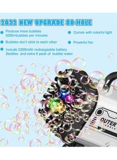 Bubble Machine Rocket Boom Bubble with 60-Hole for Kids Rocket Launcher Bubble Maker Blower, Bubble Toys, 5000+ Bubbles per Min for Boys Girls Adults Outdoor Indoor Birthday Party (Black 60-Hole) - pzsku/Z9FB3FCA470B00C61959CZ/45/_/1657711762/6f22f35b-6846-4c8f-a6f8-6806fac66e3a