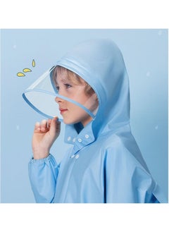 DUNISO Raincoat For Kids Portable EVA Rain Coats With Bag Cover Reusable Rain Poncho with Hood and Sleeves For Cycling Travelling Fishing Hiking Camping L  - Image 4