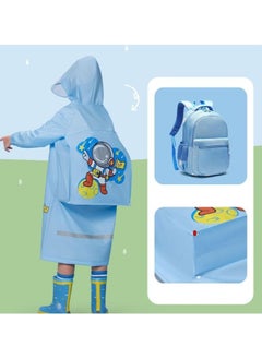 DUNISO Raincoat For Kids Portable EVA Rain Coats With Bag Cover Reusable Rain Poncho with Hood and Sleeves For Cycling Travelling Fishing Hiking Camping L  - Image 3