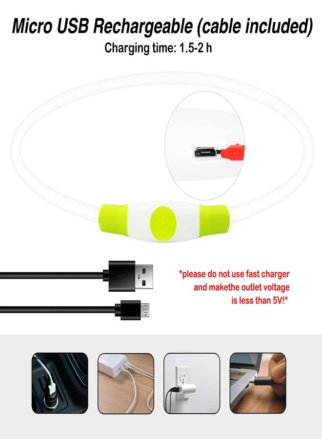 Dlitk طوق كلاب مضيء، طوق كلاب LED قابل لإعادة الشحن عبر منفذ USB، طوق مضيء قابل للقص من مادة TPU للكلاب، ضوء طوق الكلاب، يرجى عدم استخدام الشحن السريع (أزرق سماوي) - Image 5
