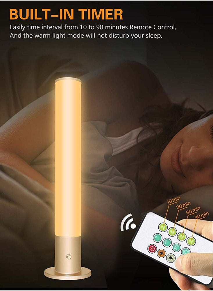 Perfii Light Therapy Lamp for Home, Office and Relaxation Table Lamp Adjustable Brightness, Timer, UV-Free with 3 Color Light Remote Control Home Decor  - Image 5