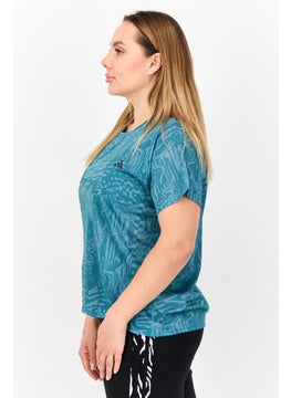 Adidas Women Sportswear Fit Short Sleeve Outdoor Top, Green  - Image 2