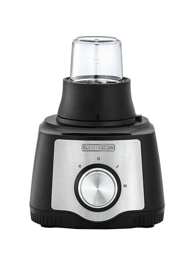 BLACK+DECKER Food Processor, 1.5L Bowl, 29 Functions, Blender, Mill, Juicer, Stainless Steel Blade, 2 Speeds + Pulse, Reversible Slicing & Shredding Disc, Compact 6-in-1 Design, 600 W FX650-B5 Black/Silver - Image 3
