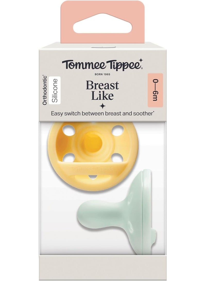 Tommee Tippee UK Tommee Tippee Breast-Like Soother, Skin-Like Texture, Symmetrical Orthodontic Design, BPA-Free, Includes Steriliser Box, (0-6m) - Image 2