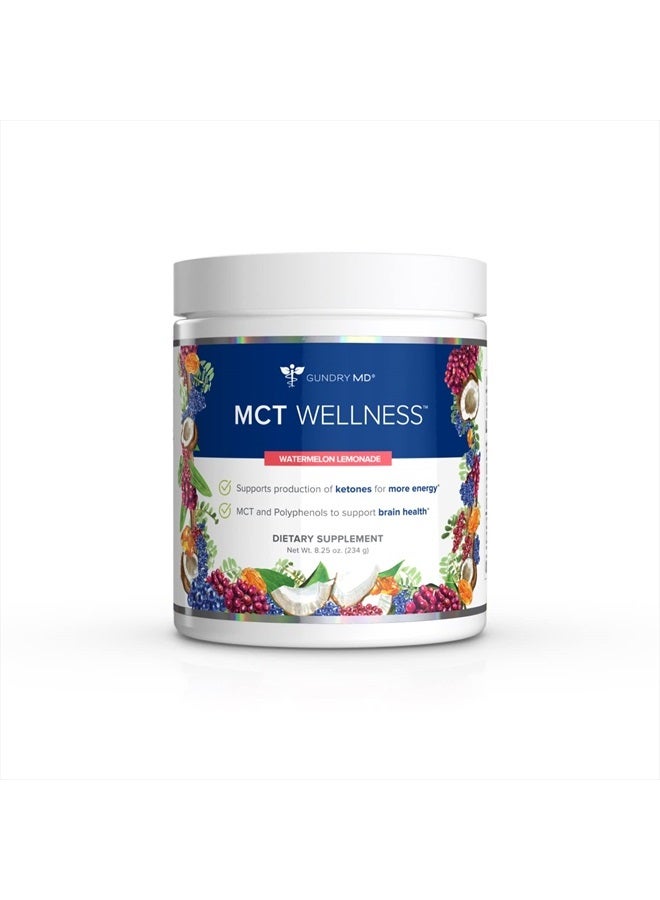 Gundry MD مسحوق MCT للصحة لدعم الطاقة وإنتاج الكيتون وصحة الدماغ، مناسب للكيتو، خالي من السكر (30 حصة) (ليمونادة البطيخ) - Image 1