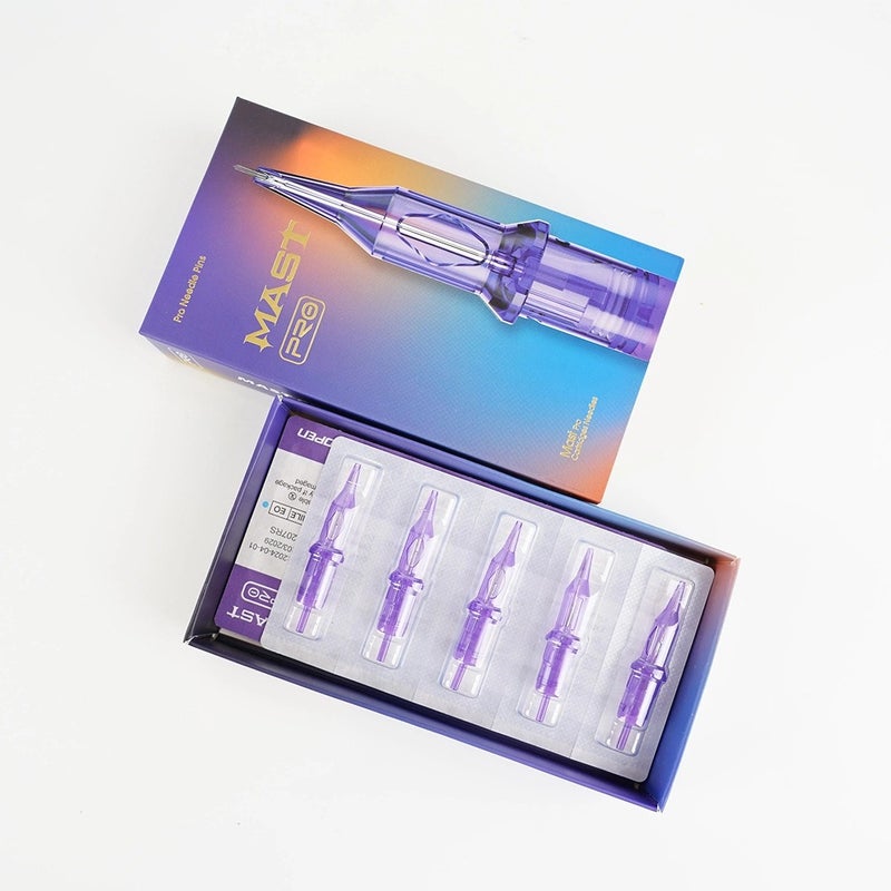 MAST PRO Purple Needle RL Cutting Line Needle Closing Needle Purple Current Device Integrated Needle for Eyebrow Tattoo Embroidery 20 Pieces - Image 3