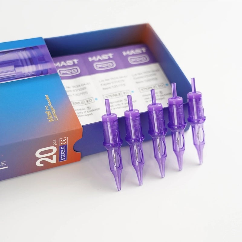 MAST PRO Purple Needle RL Cutting Line Needle Closing Needle Purple Current Device Integrated Needle for Eyebrow Tattoo Embroidery 20 Pieces - Image 4