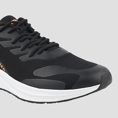 FUEL Royal Men’s Printed Sports Shoes in Lightweight Lace-Up Sneakers with Mesh Upper & EVA Sole | Stylish Running, Walking & Casual Shoes for Men & Boys (Black,6UK) - Image 4