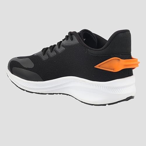 FUEL Royal Men’s Printed Sports Shoes in Lightweight Lace-Up Sneakers with Mesh Upper & EVA Sole | Stylish Running, Walking & Casual Shoes for Men & Boys (Black,6UK) - Image 3