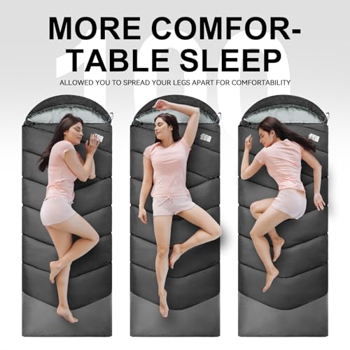 TANSTRIDER Sleeping Bags for Adults Cold Weather,3-4 Season 4lb Lightweight Sleeping Bag for Kids Girls Boys with Compression Sack,Camping Essentials Gear, Hiking,Travel,Backpacking,Outdoor & Indoor - Image 4