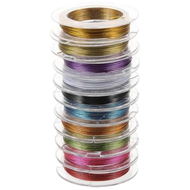 Beading Wire 0.3-0.38mm Cuttable Jewelry Crafting Wire Copper Core 10m for DIY Jewelry Making and Accessories Random Color - Image 1