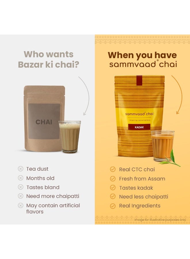 Samvaad Sammvaad Premium Kadak CTC Chai, Strong Aromatic Assam Tea, 250g (Makes 135 Cups) - Image 4