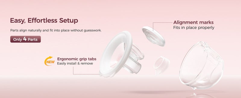 Momcozy S12Pro+ Hands-Free Breast Pump Wearable, Double, White - Image 4
