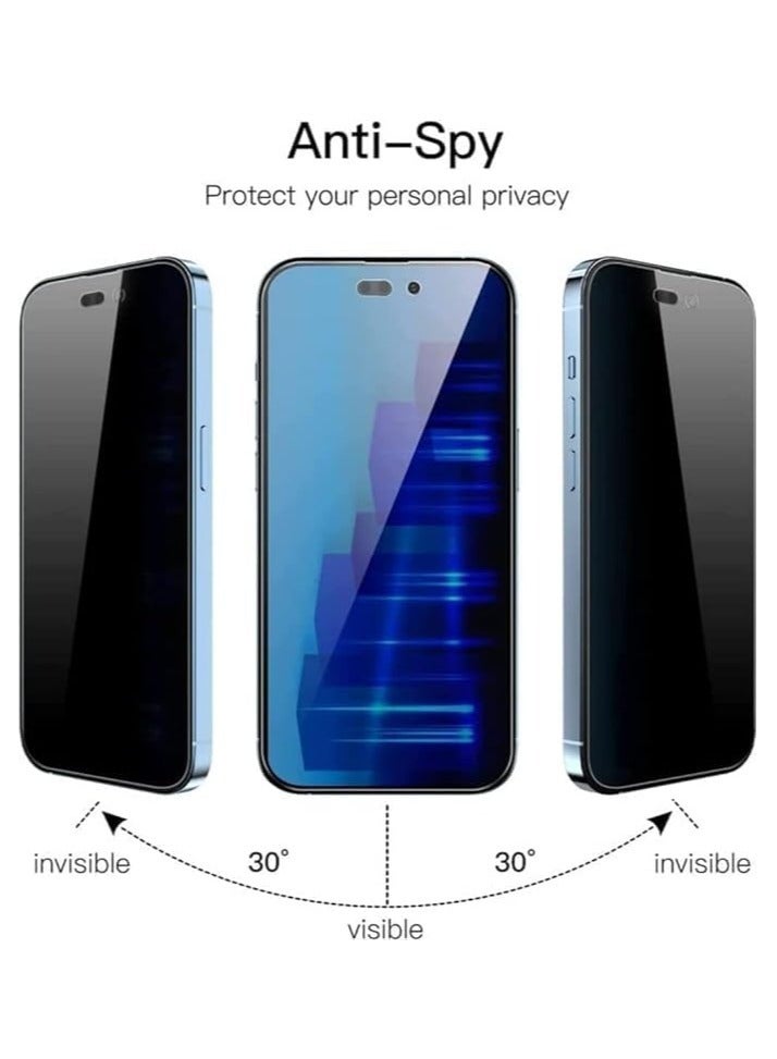 ELTRAZONE iPhone15 Pro Max compatible Privacy Screen Protector Anti-Spy Tempered Glass Film 9H Hardness Scratch Resistant Bubble Free Anti Spy Tempered Glass Screen Protector for iPhone15 Pro Max Privacy - Image 5