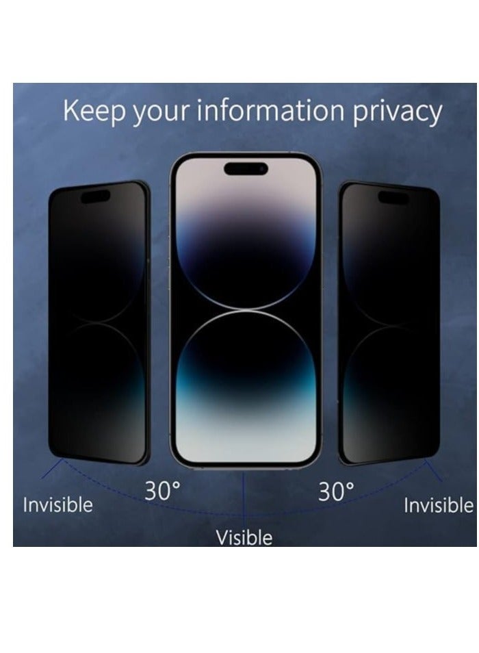 ELTRAZONE iPhone15 Pro Max compatible Privacy Screen Protector Anti-Spy Tempered Glass Film 9H Hardness Scratch Resistant Bubble Free Anti Spy Tempered Glass Screen Protector for iPhone15 Pro Max Privacy - Image 4