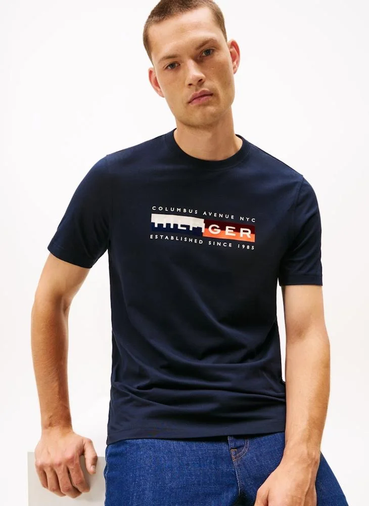 TOMMY HILFIGER  Graphic Crew Neck T-Shirt for Men | Best Price UAE