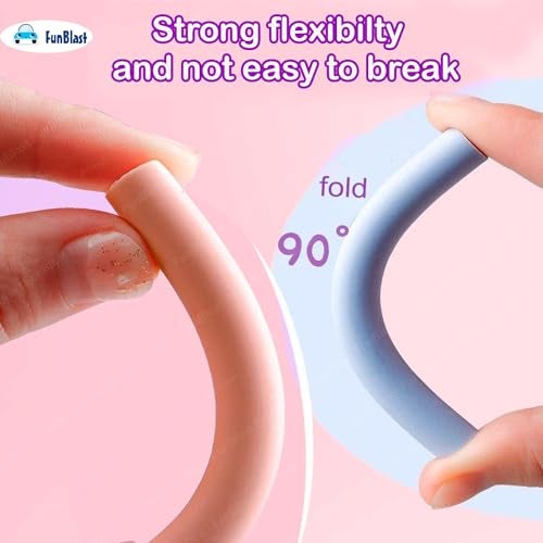 FunBlast Pen Erasers – Retractable Eraser, Novelty Eraser Pen Shaped, Press Mechanical Rubbers with 2 Pcs Refill Erasers for Kids Students, Stationery Gift for Kids, Return Gift (Pink) - Image 4