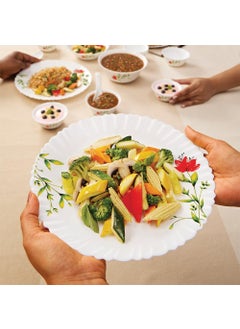 LARAH BY BOROSIL Larah by Borosil Fluted Series Oriental Opalware Dinner Set | 19 Piece for Family of 6 | Microwave & Dishwasher Safe | Bone-Ash Free | Crockery Set for Dining & Gifting | Plates & Bowls | White  - Image 5