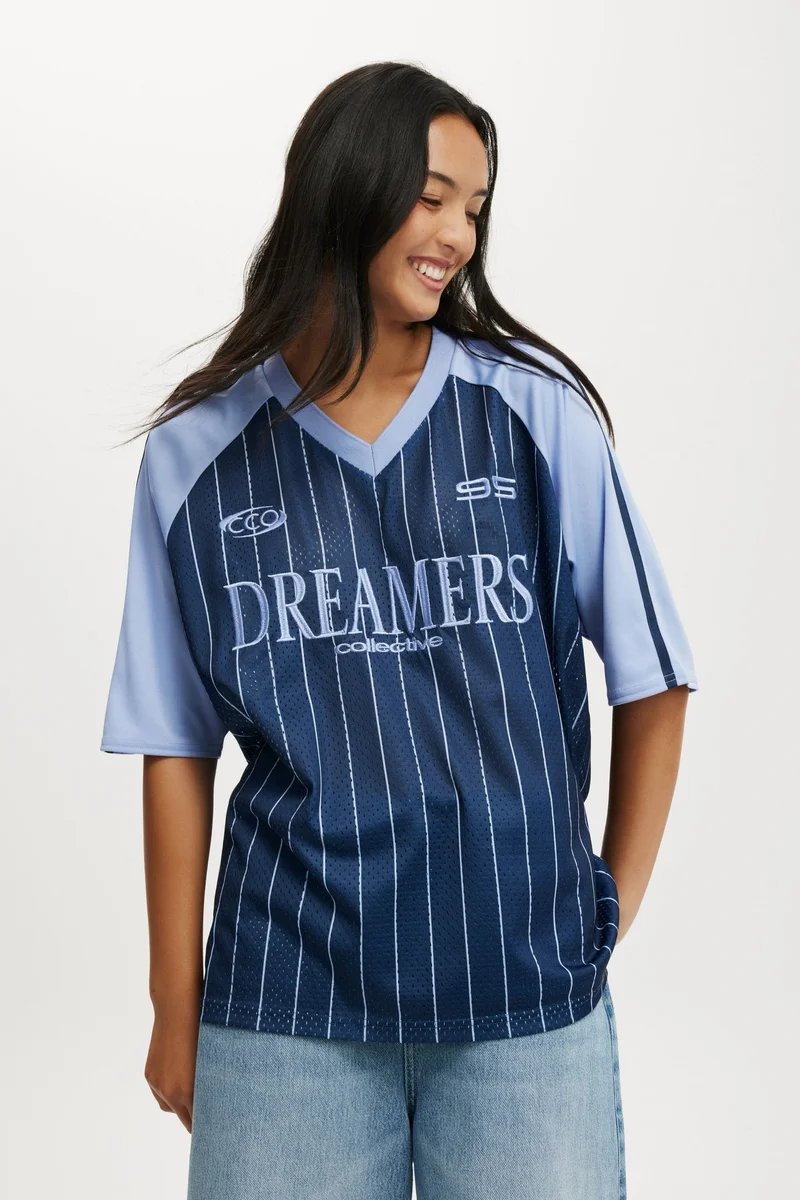 Cotton On OVERSIZED V NECK RAGLAN JERSEY