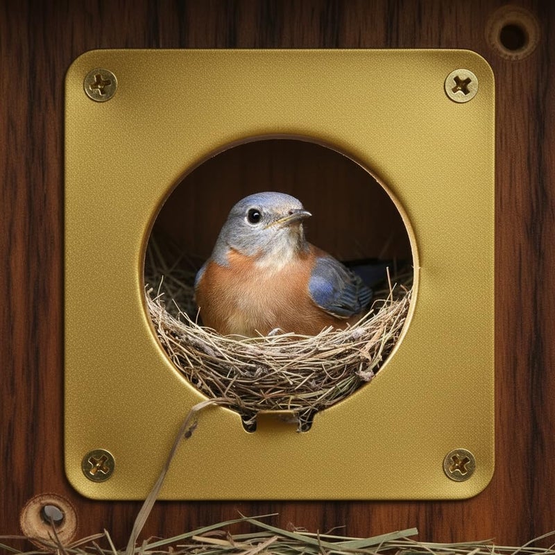 CEDAR ALPHA 4Pk Bluebird House Predator Guard,Metal Birdhouse Guard,Bird House Hole Protector Guard for Eastern Bluebird Box 1 1/2 Inch Opening - Image 2