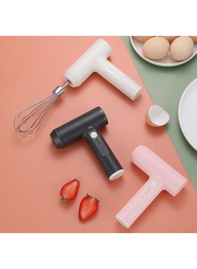 Home Use Small Electric Egg Beater Creamer Wireless Coffee Milk Frother Baking Essential Kitchen Tool-Color:Upright Egg Beater Egg Head + Milk Bubble Head Color Box (green)  - Image 3
