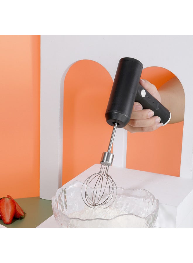Home Use Small Electric Egg Beater Creamer Wireless Coffee Milk Frother Baking Essential Kitchen Tool-Color:Upright Egg Beater Egg Head + Milk Bubble Head Color Box (green)  - Image 5