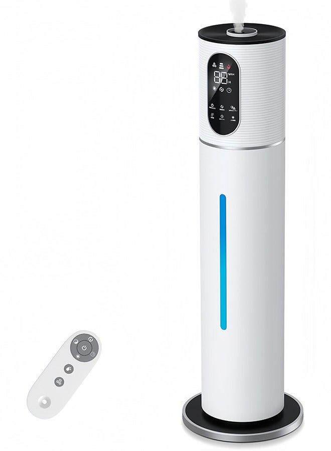 ET-LIFE Humidifier, 2.1 gal (8 L) Large Capacity, Top Fill, 3-Speeds, Long Time Continuous Humidification with UV disinfection for Large Room White - Image 1