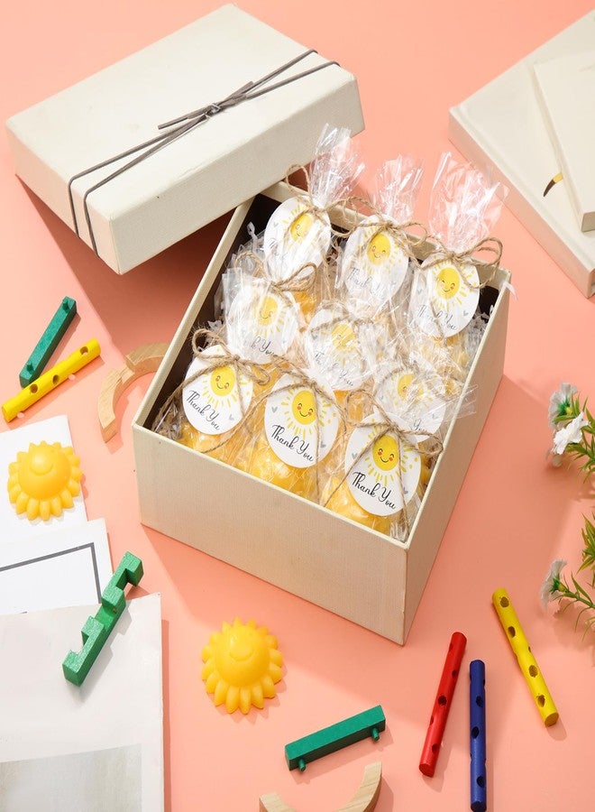 Demissle 20 Pcs Sun Soap Baby Shower Favors for Sunshine Party Here Comes the Son Baby Favors Mini Handmade Soap Gifts with Thank You Card for Guest Gender Reveal Party Decor(Yellow) - Image 5