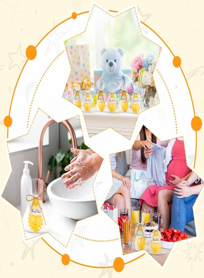 Demissle 20 Pcs Sun Soap Baby Shower Favors for Sunshine Party Here Comes the Son Baby Favors Mini Handmade Soap Gifts with Thank You Card for Guest Gender Reveal Party Decor(Yellow) - Image 4