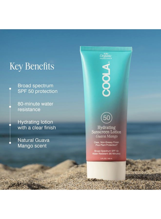 COOLA Organic Sunscreen SPF 50 Sunblock Body Lotion, Dermatologist Tested Skin Care for Daily Protection, Vegan and Gluten Free, Guava Mango, 5 Fl Oz - Image 2