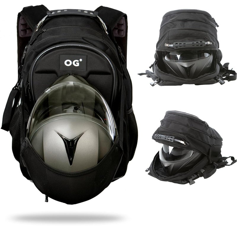 Generic OG Original CityRunner Motorcycle Backpack, Waterproof Expandable 30-35L, Helmet Bag, Motorcyclist, Helmet Carry Strap, High Capacity, Laptop, Reflective, USB  - Image 1