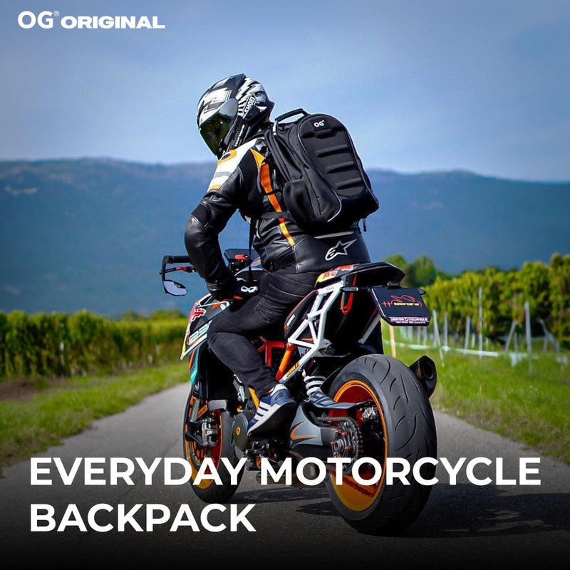 Generic OG Original CityRunner Motorcycle Backpack, Waterproof Expandable 30-35L, Helmet Bag, Motorcyclist, Helmet Carry Strap, High Capacity, Laptop, Reflective, USB  - Image 2