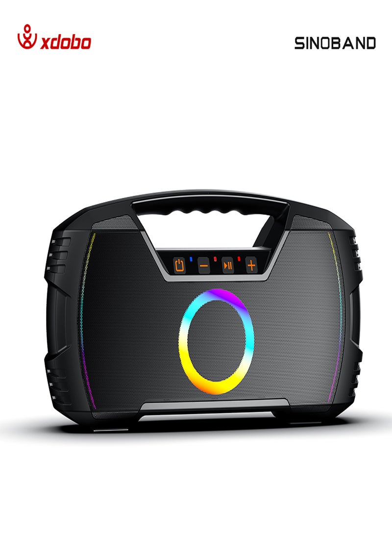 XDOBO 1974 BT Speaker 80W Wireless Portable Outdoor Waterproof Dazzling Colourful Subwoofer Support BT/AUX/TWS/U disk RGB Dynamic Light Effect - Image 2