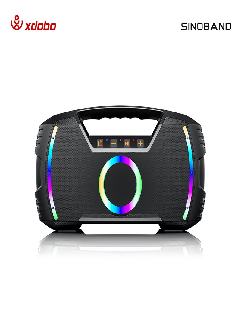 XDOBO 1974 BT Speaker 80W Wireless Portable Outdoor Waterproof Dazzling Colourful Subwoofer Support BT/AUX/TWS/U disk RGB Dynamic Light Effect - Image 3