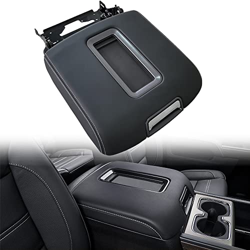 Dimeani Silverado Center Console Cover, Console Lid fit for 2014 2015 2016 2017 2018 2019 2020 Chevrolet Tahoe Chevy Suburban GMC Sierra 1500 2500 3500 2500HD 3500HD Yukon XL Armrest Cover 0227083AA - Image 1