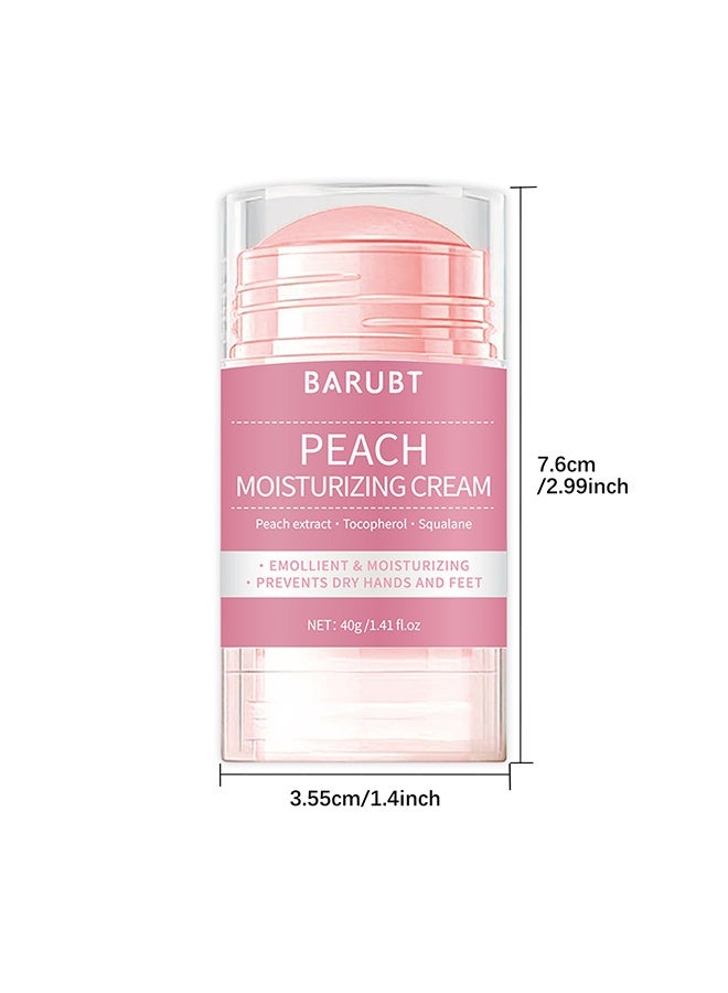 باروبت كريم ترطيب الخوخ، يعالج القدمين الجافتين والمتشققين، كريم للقدمين للبشرة الجافة والتالفة، للركب والمرافق واليدين، بلسم إصلاح الكعب، مزيل مسامير الجلد، كريم مرطب، بلسم قدم باليوريا 40 جرام - Image 5