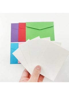 VANRA 170 Sets Small Blank Cards With Colorful Envelopes White Note Cards Mini Envelopes Set 17 Assorted Colored Envelopes For Gift Card Cardstock Index Cards Business Card  - Image 5