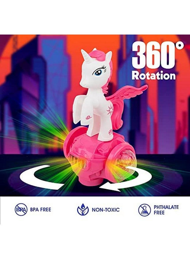 تيمسون لعبة يونيكورن الموسيقية من تيمسون - لعبة يونيكورن متحركة مع ضوء وموسيقى وأصوات، مركز لعب نشاط مع وظائف الاصطدام والانطلاق للأطفال (ألوان متنوعة) - Image 4