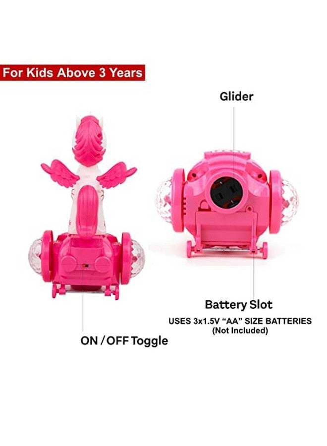 تيمسون لعبة يونيكورن الموسيقية من تيمسون - لعبة يونيكورن متحركة مع ضوء وموسيقى وأصوات، مركز لعب نشاط مع وظائف الاصطدام والانطلاق للأطفال (ألوان متنوعة) - Image 3